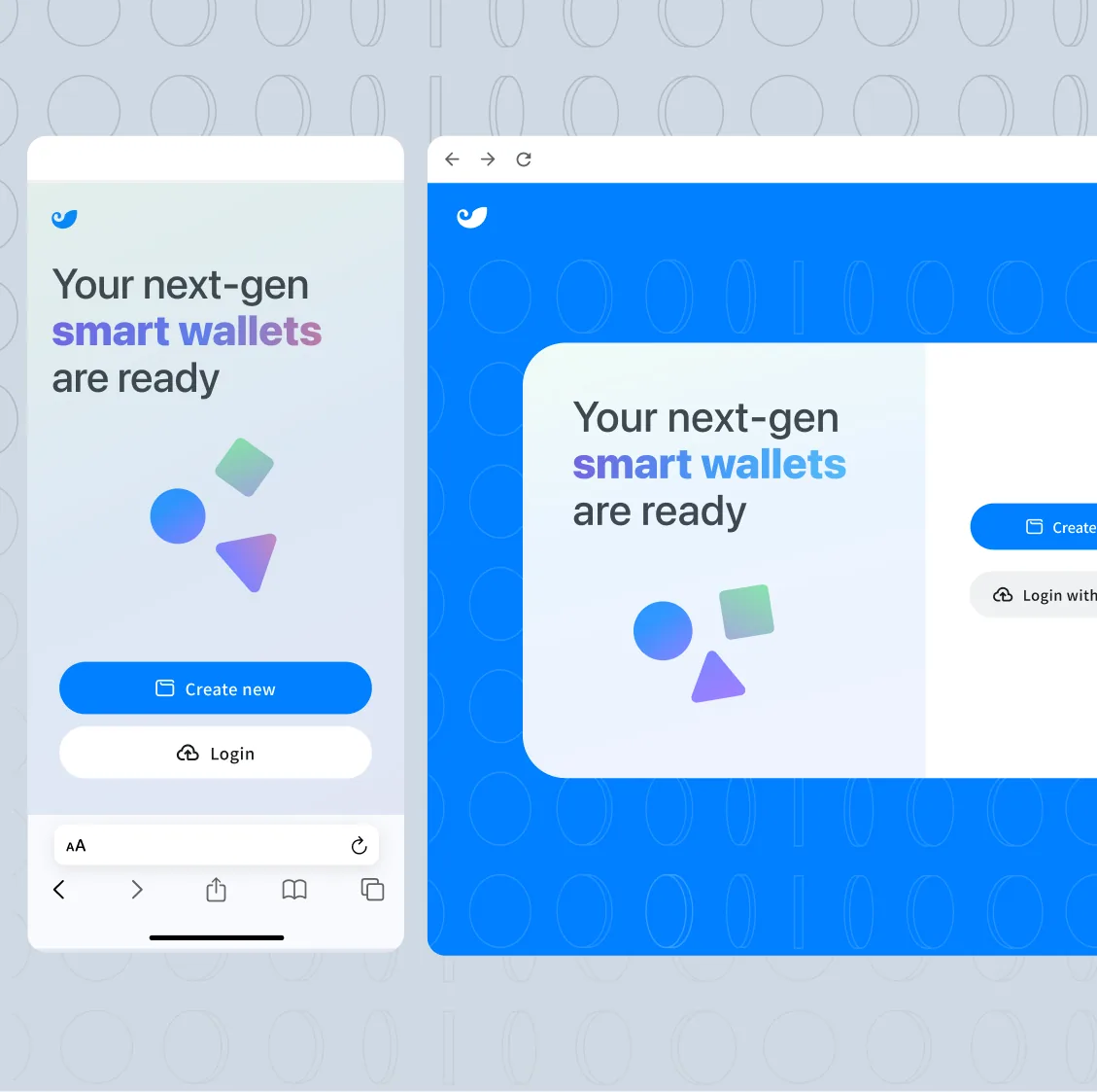 Responsive web and mobile screens