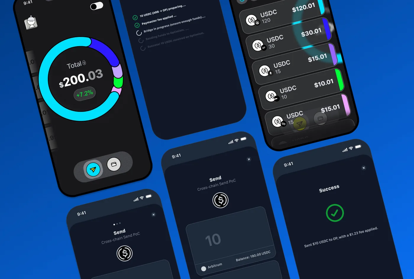 Dark theme screens